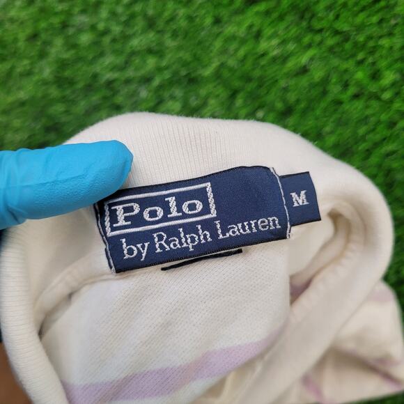 VTG Polo Ralph Lauren Super Cropped Boxy Polo Shirt Womens M/L Micro Crop - Picture 4 of 4